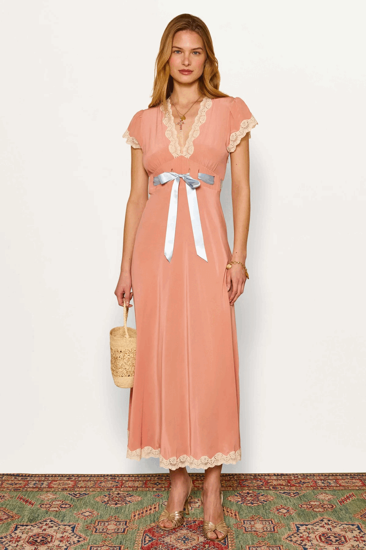 Shop 8 Rixo Marlice Silk Midi Dress
