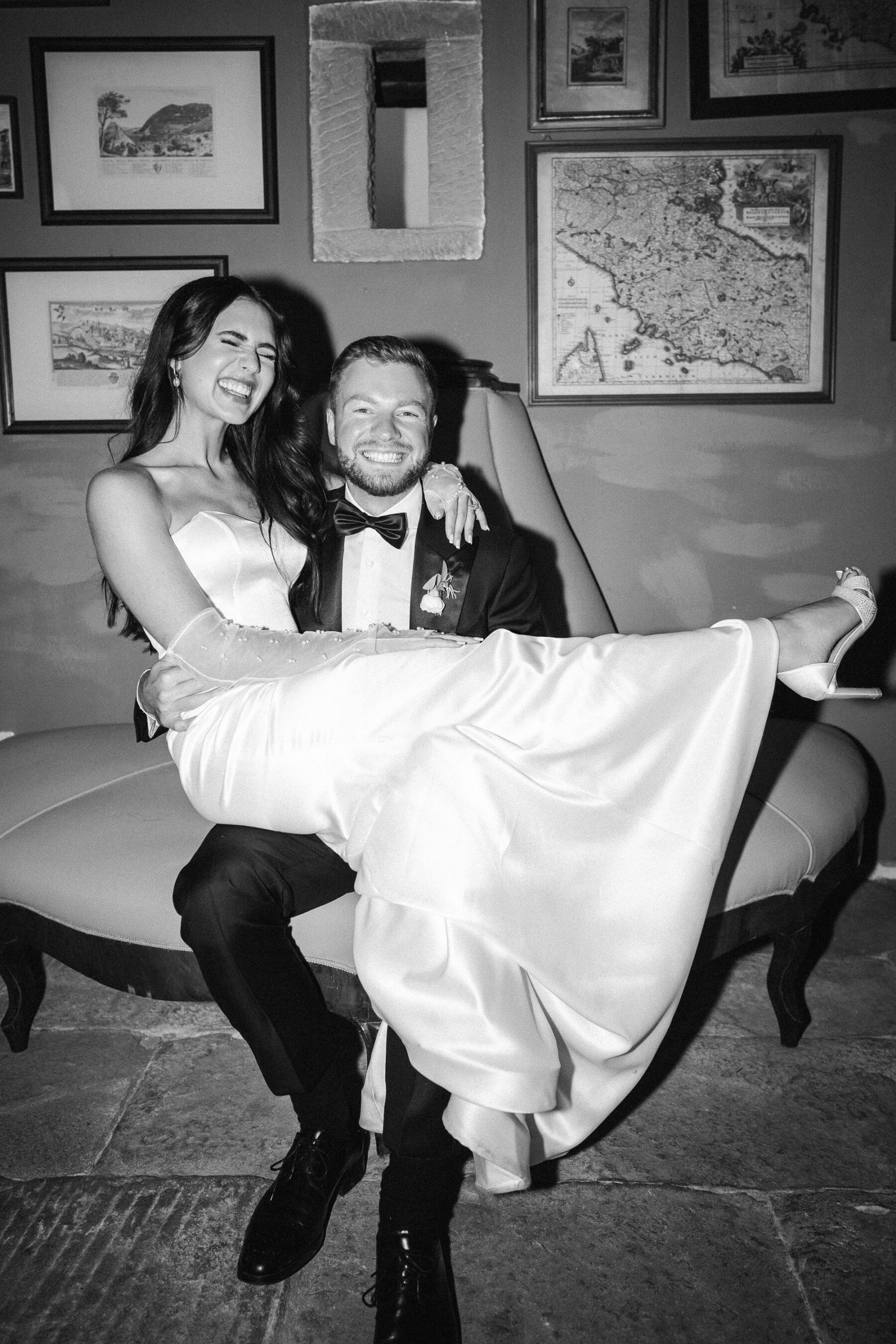 A Figure Hugging Dress by Viero for a Classy Italian Destination Wedding