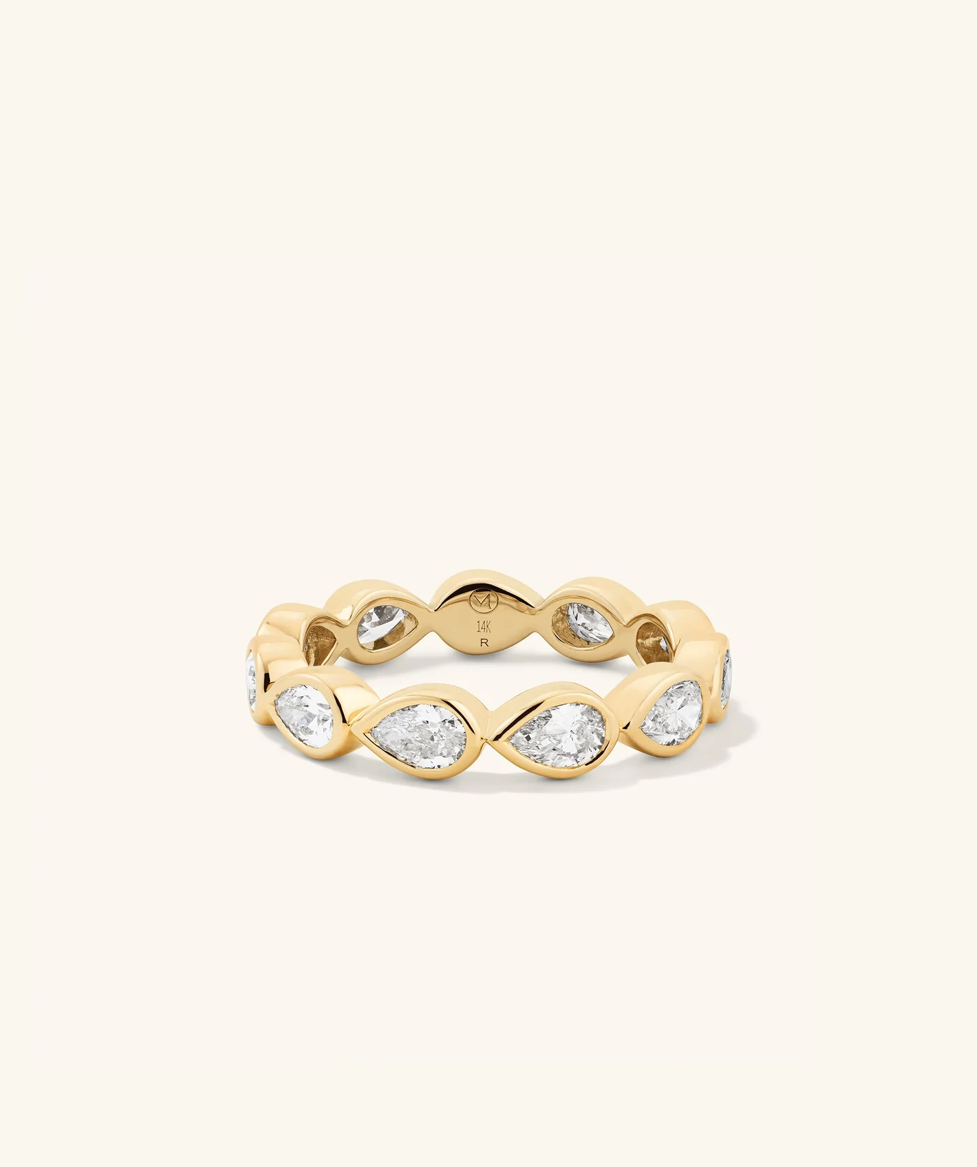 Home 79 Lab Grown Diamond Pear Cut Bezel Eternity Band